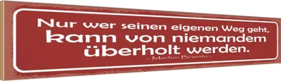 Produktbild von vianmo Holzschild 10x46 cm Nur wer seinen Weg geht