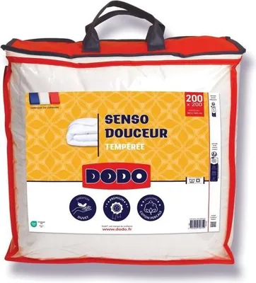 Zdjęcie produktu dla Kołdra DODO Tempérée, 200 x 200 cm, 350 g/m², SENSO DOUCEUR, Biała, Percale Bawełna, Oddychająca