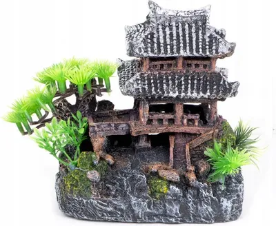 Obrázek produktu pro KRÁSNÝ japonský domeček XL 15cm akvarijní ozdoba