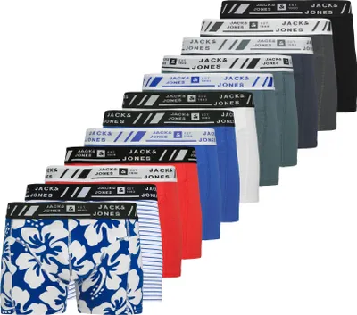 Produktbild von JACK & JONES Trunks mit floralem Muster und Streifen Print Mix 12er Pack Größe: S
