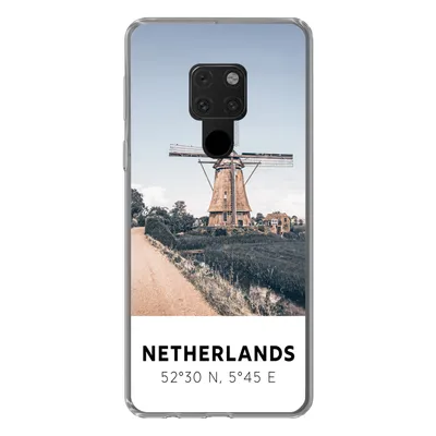 Produktbild von MuchoWow® Handyhülle Schutzhülle Hülle für Huawei P40 Lite Niederlande - Mühle - Wiese Silikon Softcase Handy Hülle - Handy