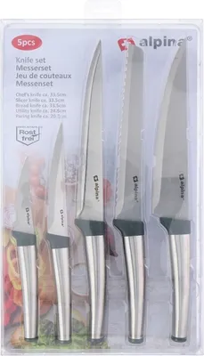 Image de Set de couteaux Alpina 5 pièces acier inoxydable