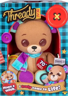 Productafbeelding van Interactieve, schattige teddybeer, Thready Bear, 35 cm. 70 reacties. Praat en knippert