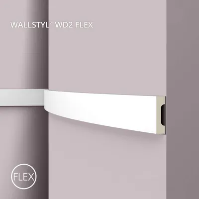 Produktbild von NMC WD2 Flex ARSTYL flexible Wandleiste Türumrandung Sockelleiste 2 m