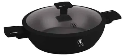 Obrázek produktu pro BERLINGERHAUS pánev s titanovým povrchem a poklicí 30 cm Matte Black Collection BH-8186
