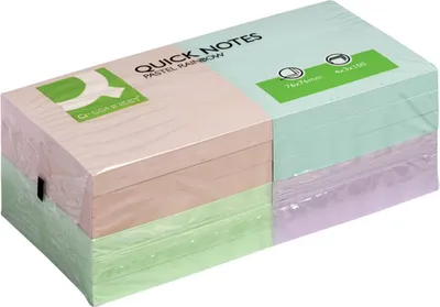 Produktbild von Samolepiaci bloček Q-CONNECT pastelové 76x76mm 12x100 l