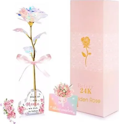 Produktbild von Muttertagsgeschenk, Geschenke Für Frauen Geschenke Für Mama Unvergängliche Rose Ewige Rose Im Glas Geburtstagsgeschenk Für Frauen, Geschenk Mama Geschenk Muttertagsgeschenke