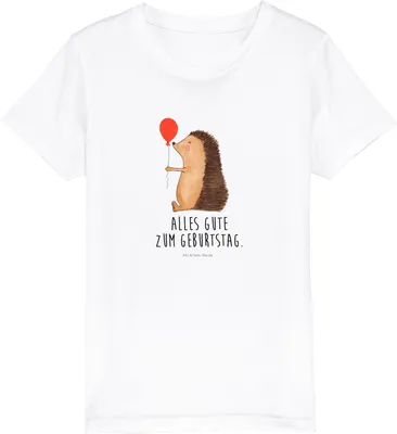 Produktbild von Mr. & Mrs. Panda Kleinkinder T-Shirt Igel Luftballon 3-4 Jahre (98/104) - Weiß - Geschenk, Baumwoll Kinder, Geburtstag, Ballon, Kindershirt, Herzlichen Glückwunsch