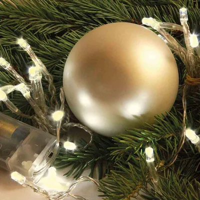Image de Micro-chaîne de LEDs avec minuterie 10 intérieur blanc chaud pour 2 x AA