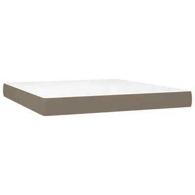 Image de vidaXL Matelas à ressorts ensachés Taupe 180x200x20 cm Tissu