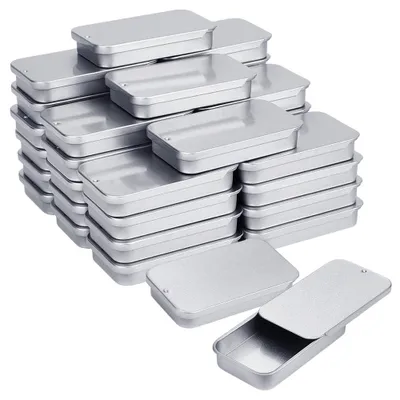 Produktbild von Set von 80 Mini Metall Aufbewahrungsboxen mit Schiebedeckel