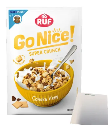 Produktbild von RUF GoNice Schoko Keksen (50g Packung) + usy Block