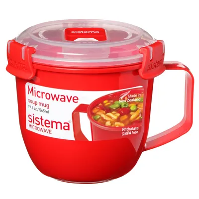 Produktbild von sistema® Mikrowellen-Suppentasse rot 565,0 ml, 1 St.