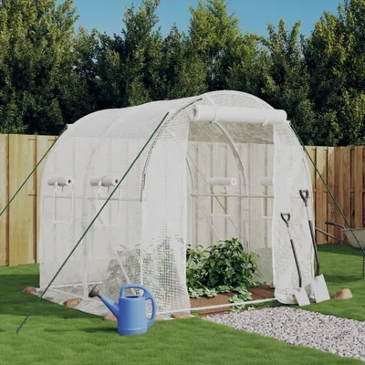 Produktbild von "2024"cloris Gewächshaus mit Stahlrahmen Weiß 4 m² 2x2x2 m - Gewächshäuser CHY58046901