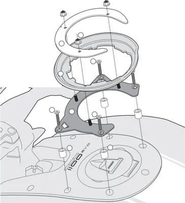 Immagine prodotto di Flangia serbatoio Tanklock/TanklockED GIVI BF09