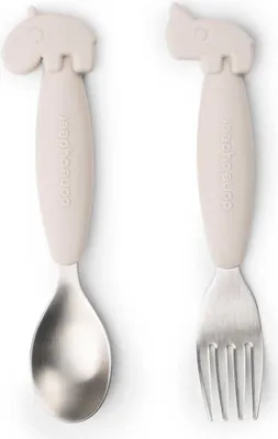 Obrázok produktu pre Done By Deer Deer Friends Lyžica a vidlička Sand