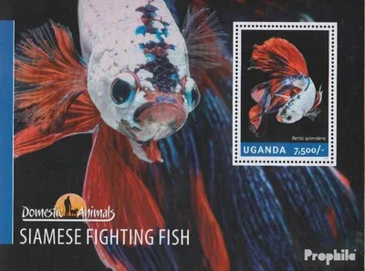 Produktbild von Briefmarken Uganda 2014 Mi Block462 (kompl.Ausg.) postfrisch Kampffisch