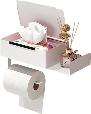 Produktbild von Toilettenpapierhalter mit Feuchttücherbox aus 304 Edelstahl