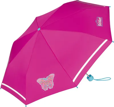 Produktbild von Scout Kinder Regenschirm Taschenschirm Reflektionsflächen leicht Schmetterling