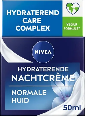 Produktbild von NIVEA – Nachtcreme – Essentials Moisturizing – Für normale bis Mischhaut – Mit Lotusextrakt, Wasserlilienextrakt, Vitamin E & Provitamin B5 – 50 ml - 1 Stück