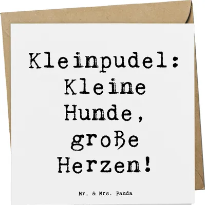 Produktbild von Mr. & Mrs. Panda Grußkarte Spruch Kleinpudel Liebe - Weiß - Geschenk, liebevoller Hund, doppelkarte, Hunderassen, Hundeliebhaber, anlasskarte, Glückwunschkarte, aktiver