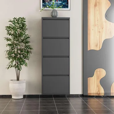 Produktbild von Skye Decor, 4 Piece Metal - Anthracite, Schuhschrank, Anthrazit, 100% METALL, 50 x 15 x 136 cm