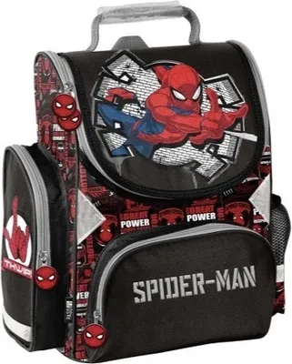 Produktbild von Schulranzen für Jungen und Mädchen - Schul-Rucksack für Kinder mit Federmäppchen - Schuhbeutel und Hausaufgabenheft - Spider-Man Motiv