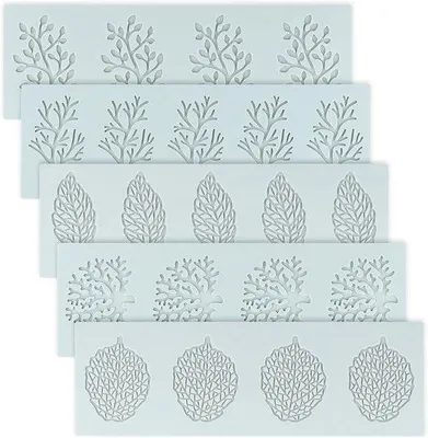 Productafbeelding van Ibenzoa® siliconen vormenset, 5-delig – voedselveilige bak- en fondantmotieven (cirkel, vierkant, ster, hart), -60°C tot +280°C, grijs