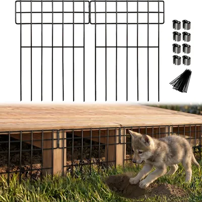Metall-Gartenzaun, 25 Paneele, 43x33 cm, 8,25 m, Tierbarriere