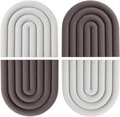 Produktbild von Topfuntersetzer 4er Set, Silikon, Hitzebeständig, Antirutsch, für Küche