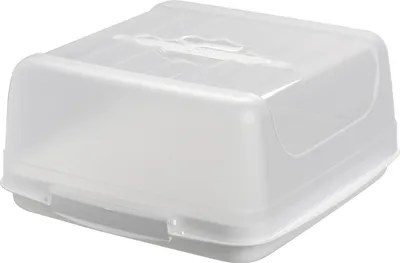 Immagine prodotto di scatola per torte da trasporto quadrata in plastica con maniglia di trasporto e coperchio