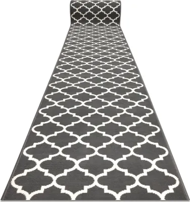 Zdjęcie produktu dla CHODNIK BCF MORAD Trelis koniczyna marokańska antracyt 120 cm szary 120x1050 cm
