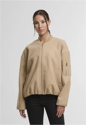 Obrázek produktu pro Dámská bomberová bunda Urban Classics Ladies Faux Wool Bomber Jacket unionbeige - XS