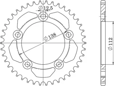 Immagine prodotto di In Acciaio Passo 525 - Z 41 Denti (Dis.10613)