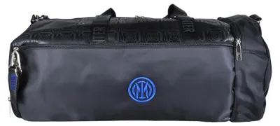 Zdjęcie produktu dla Duża torba na ramię z haftowanym logo w kolorze czarnym
