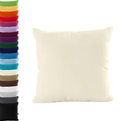 Produktbild von DOPPELPACK Kissenbezüge 80x80cm JERSEY Kissenbezug 100% Baumwolle 160gr/m² Kissenhülle Kissen, Farbe: Creme