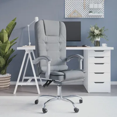 Produktbild von "im Angebot" Bürostuhl mit Massagefunktion Hellgrau Stoff - Bürostühle CC15866