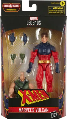 A Hasbro Marvel Legends Series X-Men action figure of Vulcan in its original packaging.