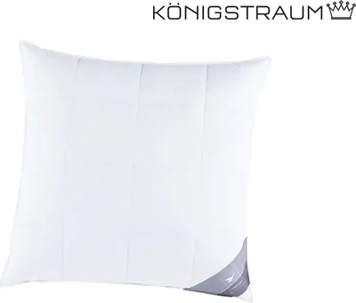 Produktbild von Häussling Königstraum Mehrkammer Federn- und Daunenkissen 80x80 cm | Kopfkissen, Kissen, Deutsche Manufaktur, auch für Allergiker geeignet, Bezug 100% Baumwolle
