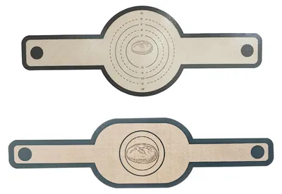 Produktbild von 2-teilige Teigbackmatte, hitzebeständige, antihaftbeschichtete Silikon-Brotschlingenmatte, wiederverwendbare Brotmatte für die Küche zu Hause