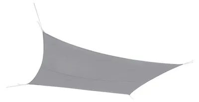 Image de Voile d'ombrage rectangulaire en tissu - Gris clair - L 3 x l 2 m
