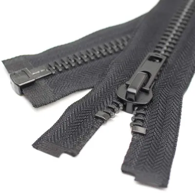 Metall-Reißverschluss #10, 58 cm, teilbar, schwarz