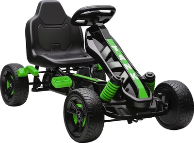 Obrázek produktu pro Dětská motokára - šlapací motokára - 4 kola - 100 x 59 x 60,5 cm - věk 3-6 let - do 50 kg - plast - zelená barva