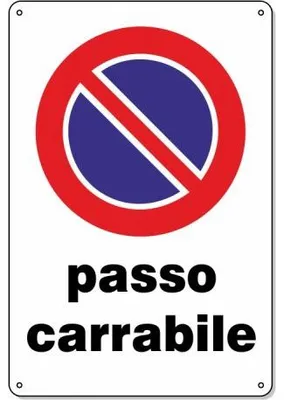Image de PANNEAU « PASSAGE CARROSABLE » 20 x 30 cm