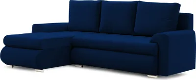 Produktbild von Ecksofa TOKIO VI PRO mit Schlaffunktion! Eckcouch mit Bettkasten! Stoff: KRONOS 09 DUNKELBLAU (muster 1) Links