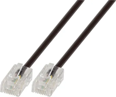 Produktbild von EFB Modularkabel RJ45 (8/4) - RJ45 (8/4), schwarz, 3m