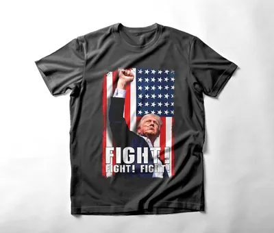 Produktbild von T-Shirt Donald Trump 2024 Fight Amerika President USA America Schwarz M