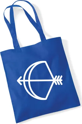 Produktbild von Huuraa Jutebeutel Schütze Sternzeichen Symbol 10 Liter Bright Royal Baumwolle Tasche Geschenkidee
