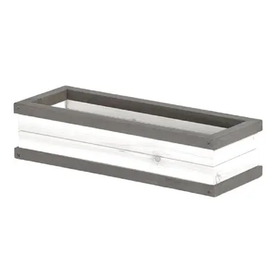 Produktbild von Axi Blumenbox 54 x 19 x 11,5 cm Holz Grau Weiß