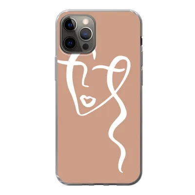 Produktbild von MuchoWow® Handyhülle Schutzhülle Hülle für iPhone 13 Pro Frau - Gesicht - Abstrakt Silikon Softcase Handy Hülle - Handy-Tasche